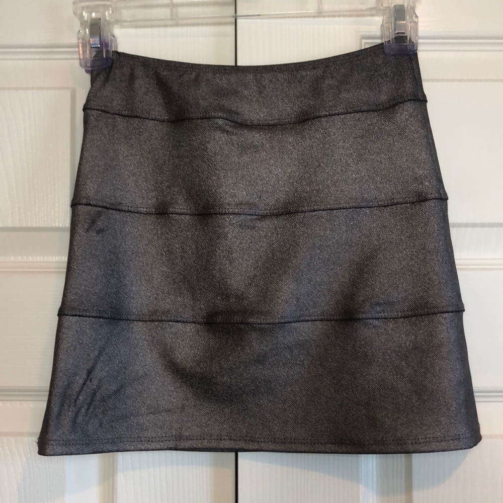 SOCIAL BUTTERFLY Silver Mini Skirt